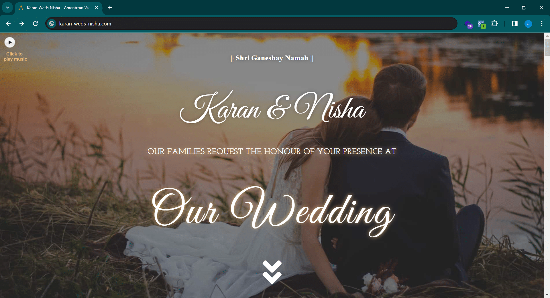 Invitación web con dominio personalizado